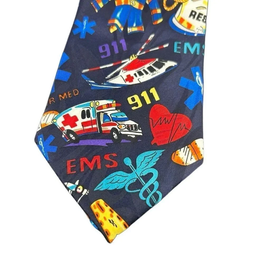 EMS 911 Firefighter Flight Crew First Responders Tie Fratello